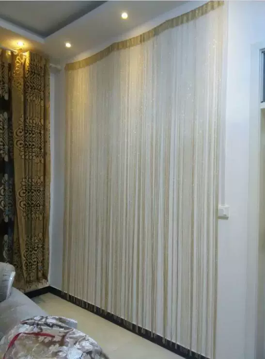 vận chuyển Hàn Quốc bạc đề bức màn đám cưới mã hóa bức màn rèm màn rèm trang trí rèm cửa sống sợi rèm - Phụ kiện rèm cửa