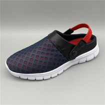 Export to Japan foreign trade original single mens shoes summer breathable mesh casual Baotou half slippers hole shoes mens lazy shoes