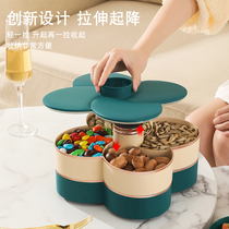 Exquisite creative candy plate 2021 New Front desk Living Room bar wedding dried fruit melon seed storage box plastic double layer