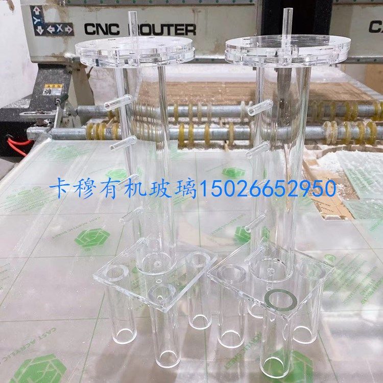 Transparent acrylic soil test experimental column university simulation rainfall device machine glass chromatography column with bracket