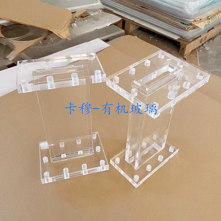 High transparent organic glass square pipe with flange acrylic round square pipe flange arbitrarily customized
