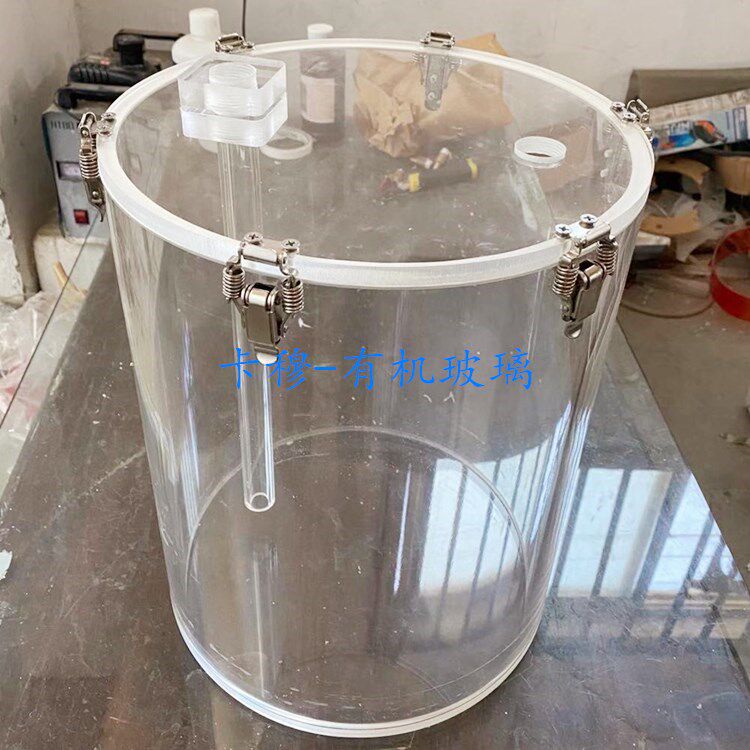 Acrylic Bucket Cylinder Cylindrical Organic Glass Cylindrical Fish Tank Bucket Acrylic Round Sink Pressure Sealing Barrel
