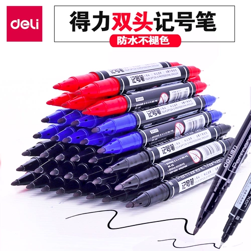 Художественный черный лайнер, детский быстросохнущий водонепроницаемый маркер для школьников, не выцветает