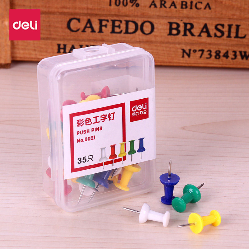 Deli 0021 color I-word nail cork nail painting pushpin Message board pushpin Office stationery wholesale