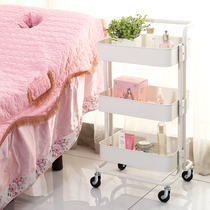 Beauty salon carts three-layer tool car beauty salon small cart nail art tattoo trolley cupping shelf