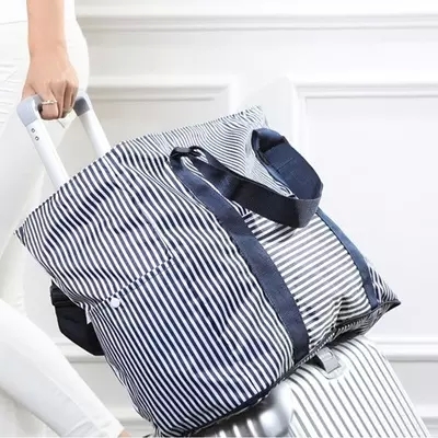 Fold Boarding Check-in Travel Bag Waterproof Travel Bag Woman Large Capacity Short Hand Luggage Bag Can Cover Pull Rod Suitcase
