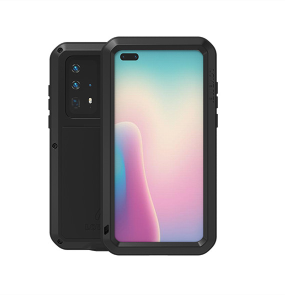 Suitable for Huawei P40 three defense phone shell p40pro anti-fall protective sleeve mate30 mobile phone protective sleeve mate30pro full-pack edge nova5ipro metal anti-fall