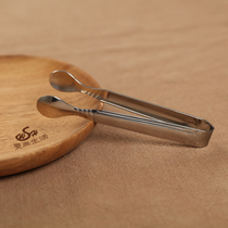 Stainless steel sugar cube clip Small food clip Barbecue clip Tweezers Coffee clip Ice cube clip thickened type