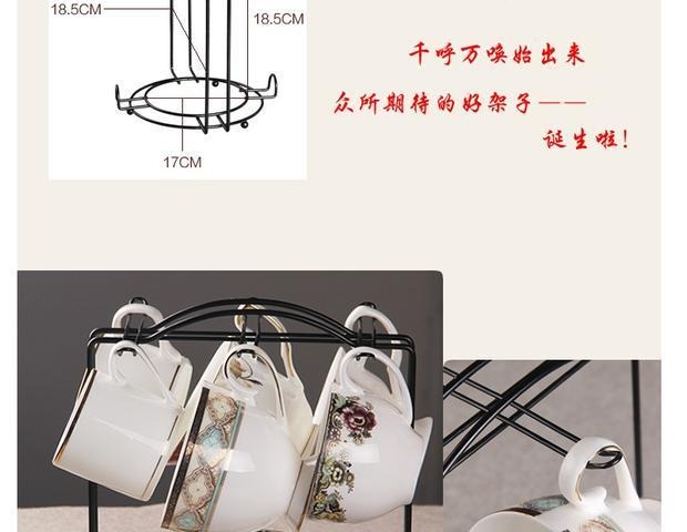 Wen Shang cuộc sống một loạt các cốc cà phê sắt rèn lưu trữ kệ thép không gỉ cốc giữ phổ cốc giá treo - Cà phê dụng cụ pha chế cafe