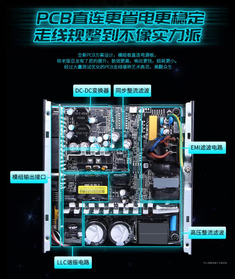 Электропитание для ПК 长城gx/g11/g13金牌全模组电源额定850w白金1100宽幅1300w电源sfx