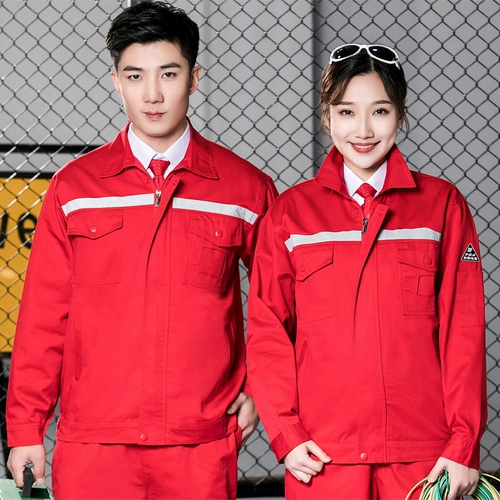 Мужской красный антистатический комбинезон, износостойкий лонгслив, делается под заказ