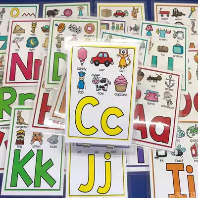 26 English letters flash card big English natural spelling phonics early education reading aids toys 6 inches