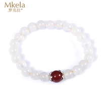 Mengkra S925 silver agate bracelet is beautiful and beautiful