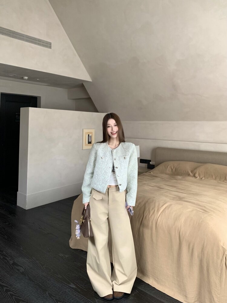 Короткое шерстяное пальто, осенняя куртка, лонгслив, в стиле Шанель, изысканный стиль, оверсайз для возраста 