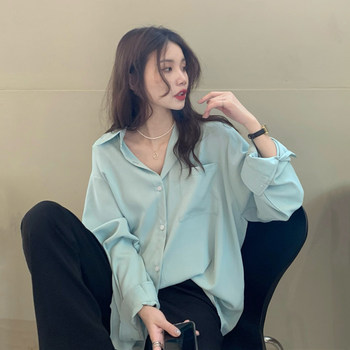 Shirts Women's Spring Sunscreen Shirts Spring 2022 New Loose Lazy Style Design Sense Hong Kong Style Long Sleeve Tops