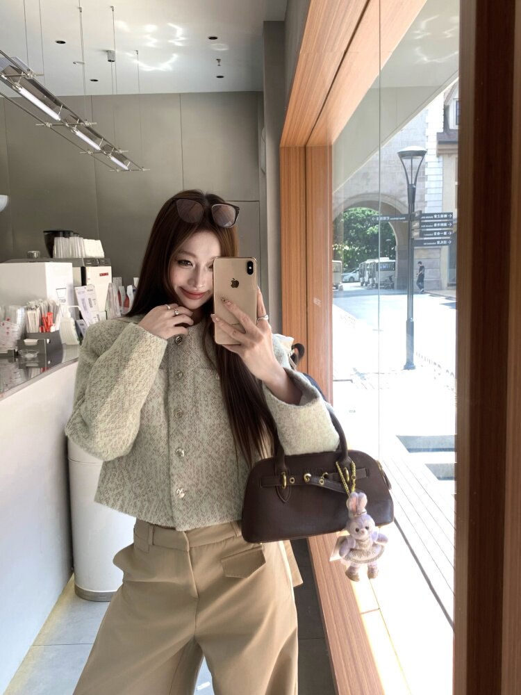 Короткое шерстяное пальто, осенняя куртка, лонгслив, в стиле Шанель, изысканный стиль, оверсайз для возраста 