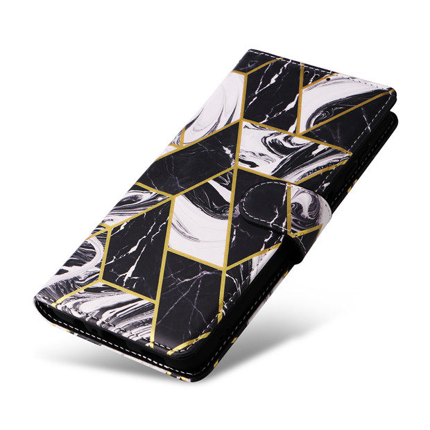 Geometric Marble Design Flip iPhone Case