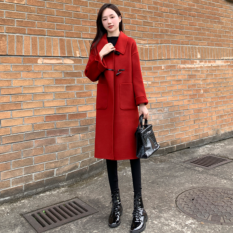 Anti-season clearance for the long version of the Korean version of the Korean version 2022 autumn and winter new hair, and the women's red in the red?