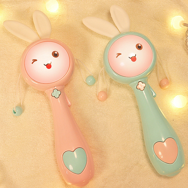 Can nibble on rattle drum baby toy 0-1 year old music wave drum baby 7 puzzle 8 rocking bell 3-6 months young child