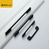 Немецкий ящик для дверей шкафа GDLAI потягивает руки Американский простой алюминиевый сплав Расширенный нордический черный шкаф