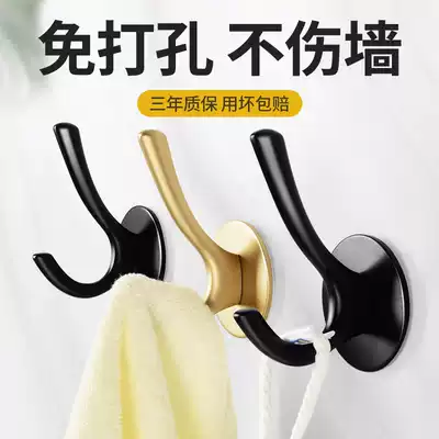 Hook strong adhesive door free punching hook Wall wall hanging seamless load-bearing suction cup Kitchen hook Coat hook
