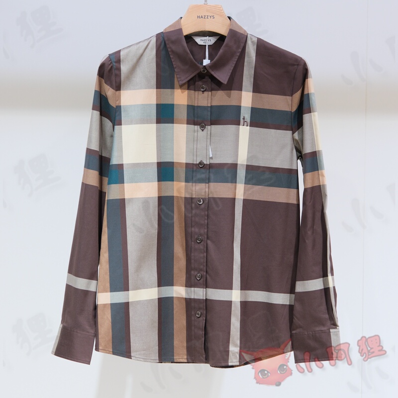 Hazzys Haggis 2026 Autumn Women's Casual Shirt Versatile Commuting Long-Sleeve Shirt Ascsk1Dck01