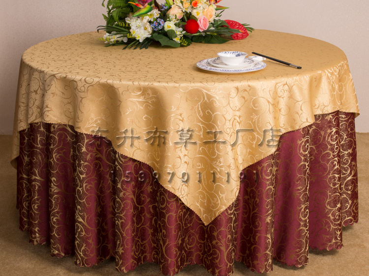 Dày khách sạn khăn trải bàn clubhouse khách sạn nhà hàng lớn bàn tròn khăn trải bàn cà phê bàn ​​nhà hàng vải bàn tròn vải khăn trải bàn trang trí