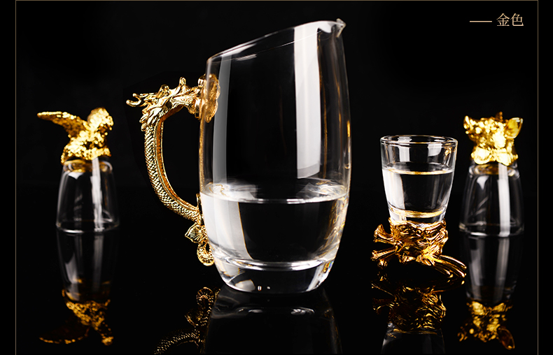 12 Zodiac White Wine Glass Set Quả thủy tinh Trung Quốc Rượu vang nhỏ Ly rượu Một ly Trang trí Hộp quà - Rượu vang ly rượu vang
