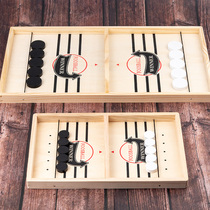 Play Chess Tabletop Ejection Wooden Double Pairs Battle Parenting Interactive Toys Children Ice Hockey Puzzle Competitive Games