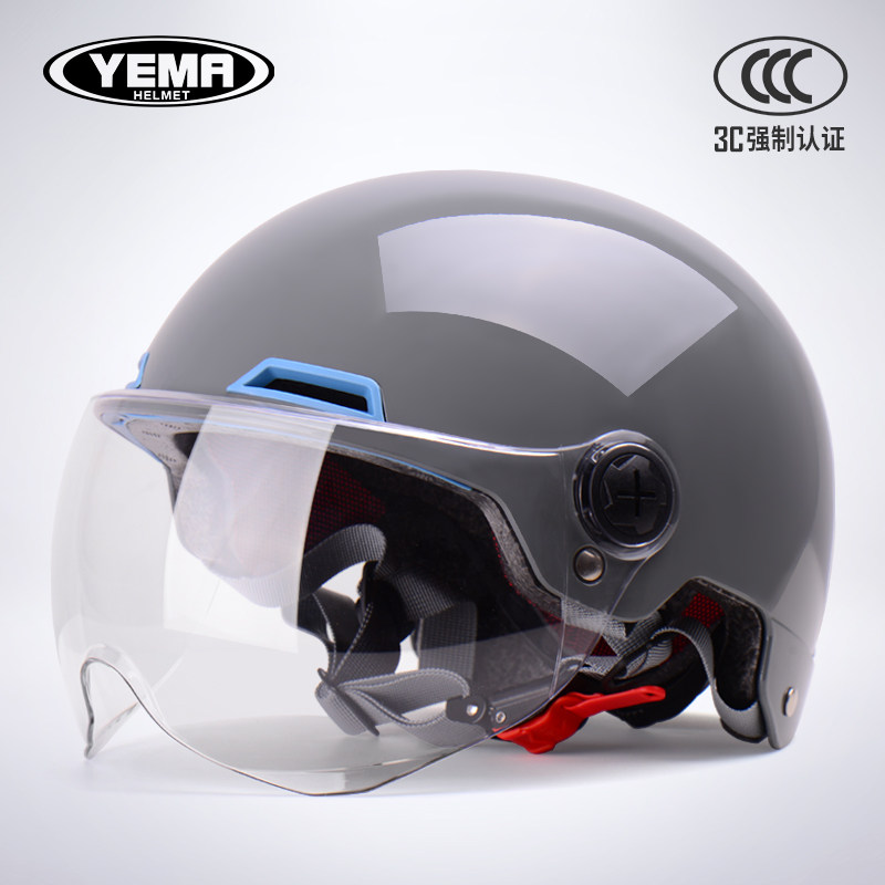 Mustang 3C certified electric motorcycle helmet men summer sunscreen half helmet summer lightweight hard hat female four seasons