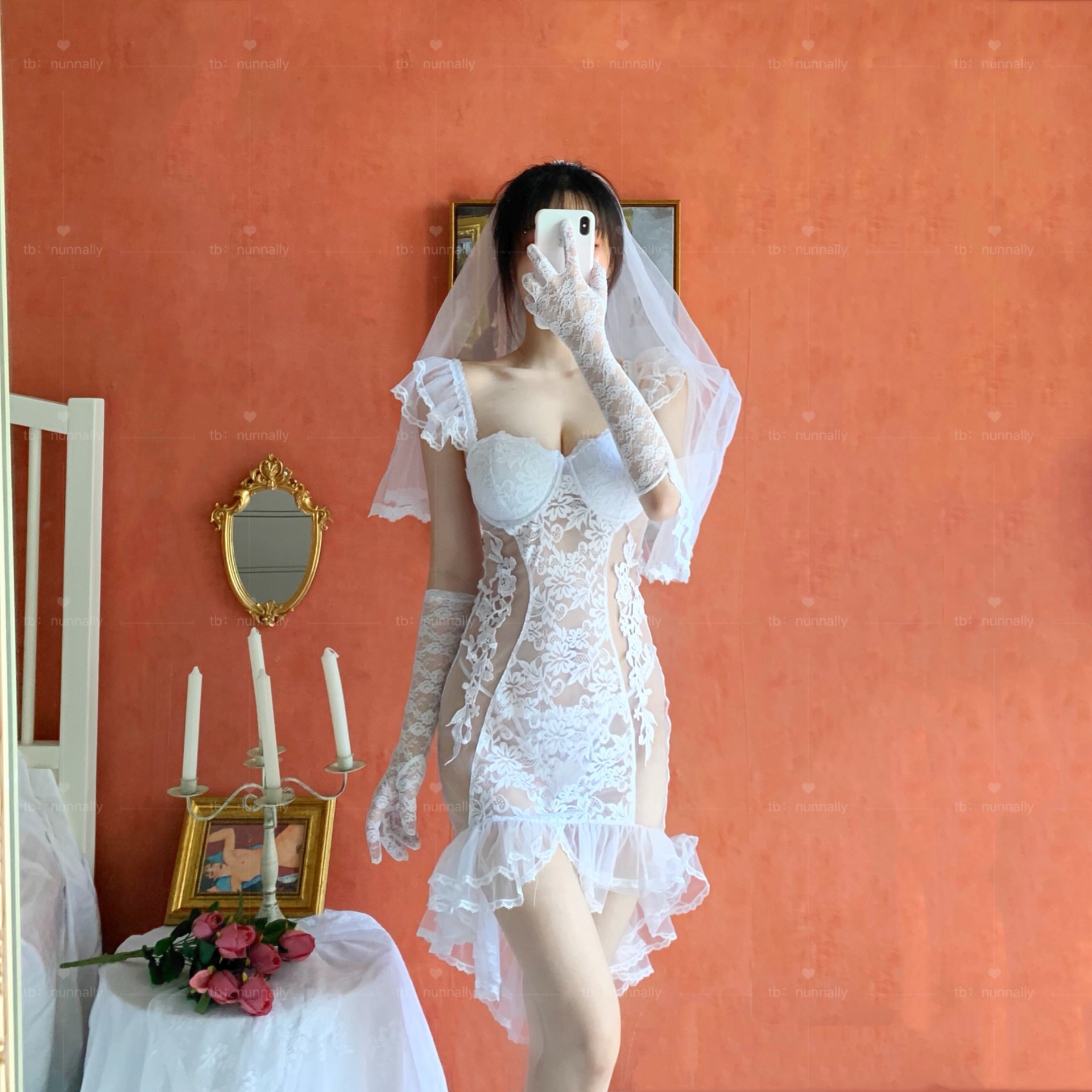 A small amount of spot ~ marry you a high-end spice wedding dress sexy bridal dress honeymoon private room to write real clothes