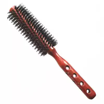 Chuangyi pure bristles comb pear flower head wave head straight hair blowing shape comb cylinder combed hairdressing shop dedicated