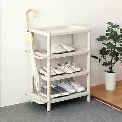 Multi-layer plastic shoe rack dust-proof thickened small shoe rack can be superimposed storage shelf bookshelf creative multi-function shelf