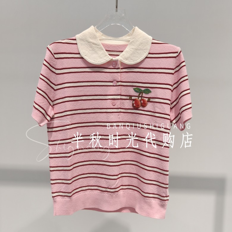 Uooyaa Uooyaa Official Store Genuine Product 2026 Summer Uy26292M260148 Striped Sweater T-Shirt Original Price 1799 Uooyaa Uooyaa Official Store Genuine Product 2026 Summer Uy26292M260148 Striped Sweater T-Shirt Original Price 1799