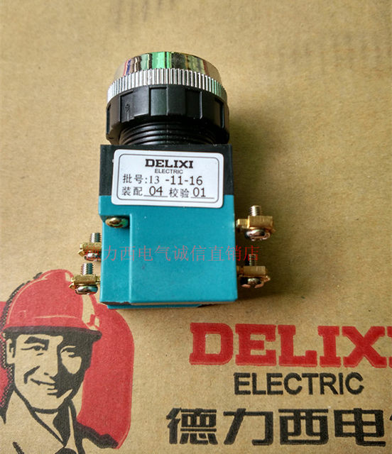 Delixi button LA19-11 button switch self-reset switch aperture 23 red green one open and one closed