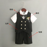 Черный комплект, жилет, шорты, галстук-бабочка на лацкан