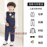 Осенний жилет, рубашка, штаны, галстук-бабочка на лацкан