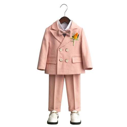 Осенний детский классический костюм для мальчиков, платье девочки цветочницы, комплект, наряд на выход, 3 предмета