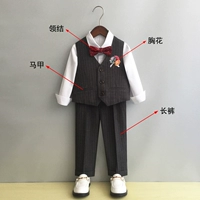 Комплект, жилет, штаны, галстук-бабочка на лацкан