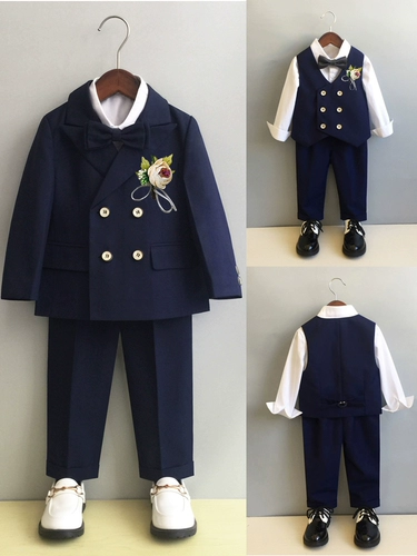 Костюм мальчика цветочника, осенний классический костюм, детское платье девочки цветочницы, наряд на выход