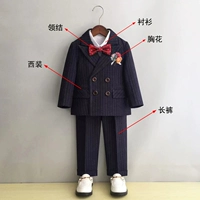 Комплект, костюм, рубашка, штаны, галстук-бабочка на лацкан, 3 предмета