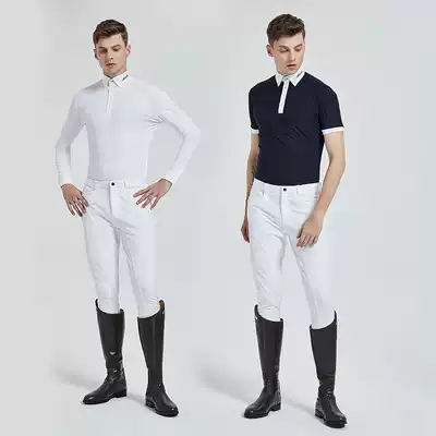 Professional men's long sleeve shirt equestrian equipment summer horse riding quick-dry Knight suit competition training horse racing clothing