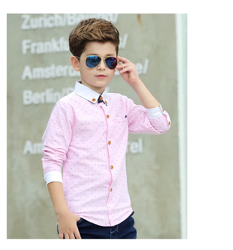 Chemise garcon à manche longue - Ref 2082454 Image 39