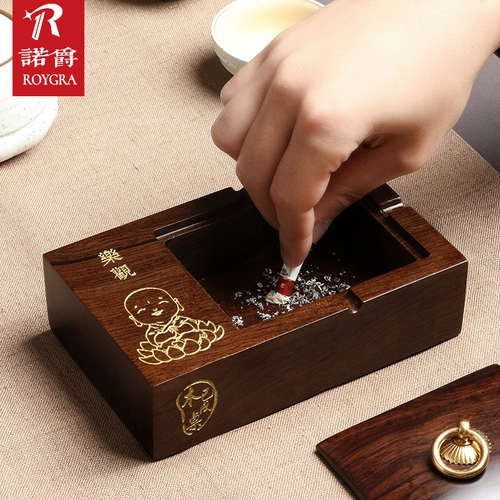 Антикварная деревянная креативная пепельница из сандалового дерева, китайский стиль, подарок на день рождения