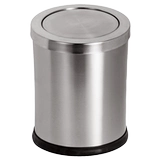 Металлическое креативное модное мусорное ведро из нержавеющей стали для гостиной для домашнего использования, простой и элегантный дизайн