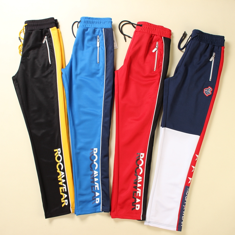 Foreign trade export to the United States original single K143 hip-hop elastic waist casual straight sweatpants trousers men's large size autumn and winter