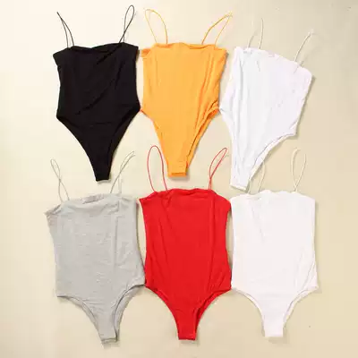 The original single foreign trade exports to Europe and the United States J238 thin viscose fiber sling jumpsuit women's base does not return