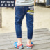 Quần áo Tiancheng mùa hè của trẻ em quần áo cậu bé giản dị quần chín điểm mới trong con lớn của Hàn Quốc phiên bản của giữa eo chỉnh sửa quần jean 