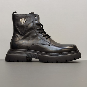 Foreign trade export to europe and the united states original order clearance men's toe-layer cowhide casual martin boots fashionable lightweight thick-soled men's boots winter