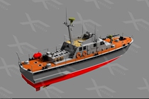 Simulation model aircraft package material MK inland river patrol boat ABS thickened assembly remote control RC version electric ship Sanjiang model